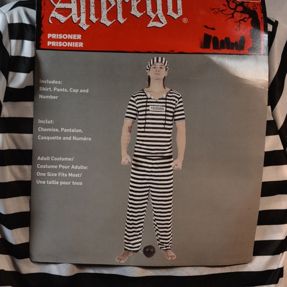 Halloween Prisoner Costume Adult One Size NWT - Picture 1 of 5